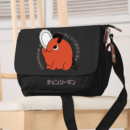 Anime Chainsaw Man Crossbody Canvas Bags School Bag Unisex Messenger Bag Fashion Shoulder Bag 1 - Chainsaw Man Shop