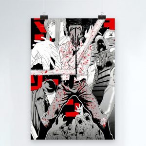 Canvas Modern Chainsaw Man Picture Home Decoration Painting Wall Art Prints Blood Animation Role Poster Modular 4.jpg 640x640 4 - Chainsaw Man Shop