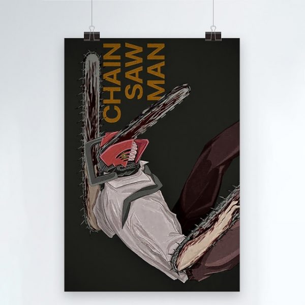 Canvas Modern Chainsaw Man Picture Home Decoration Painting Wall Art Prints Blood Animation Role Poster - Chainsaw Man Shop