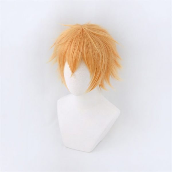Chainsaw Man Denji Wig Cosplay Costume Golden Short Heat Resistant Synthetic Hair Halloween 1 - Chainsaw Man Shop