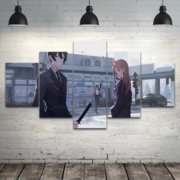 Home Decoration Chainsaw Man Canvas Japan Prints Painting Anime Poster Wall Art Modular Picture For Bedside 1 - Chainsaw Man Shop
