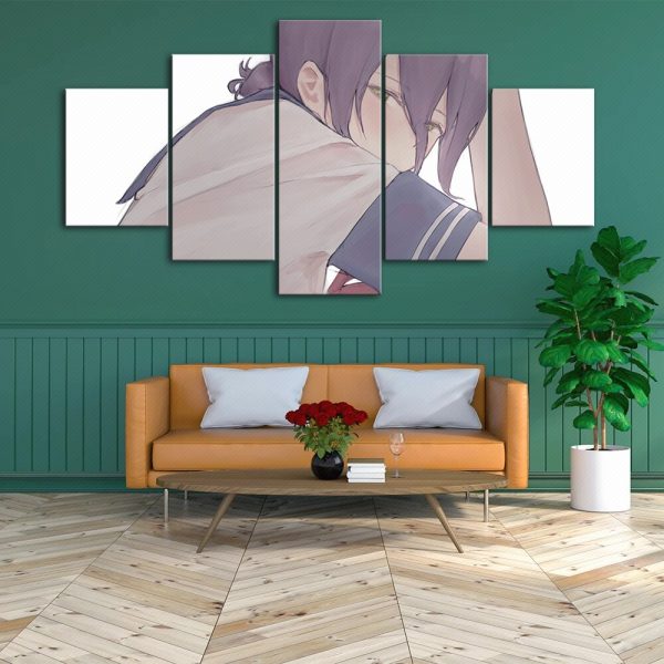 Home Decoration Chainsaw Man Canvas Japanese Prints Painting Anime Poster 5 Set Wall Art Modular Pictures 3 - Chainsaw Man Shop