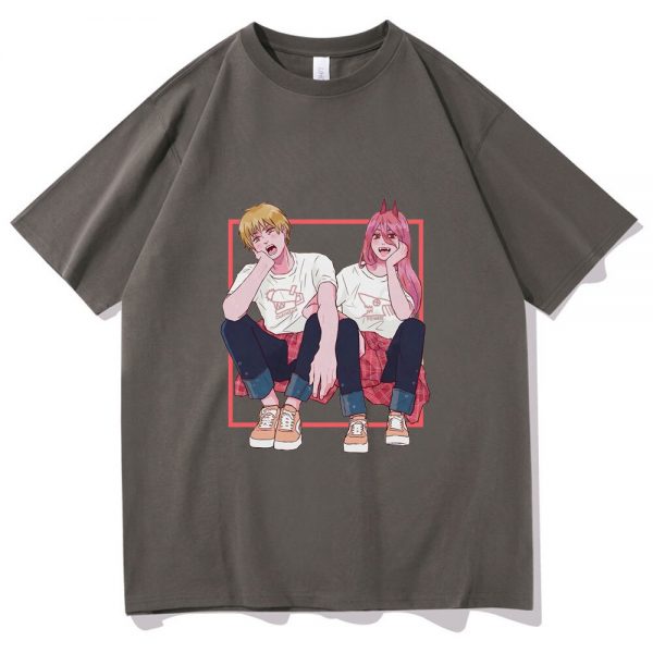 Japan Anime Ayanami Rei Tshirt Manga Chainsaw Man T Shirt Summer Couples Loose T shirt Men 1 - Chainsaw Man Shop