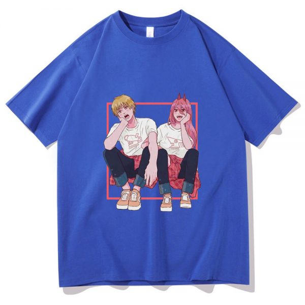 Japan Anime Ayanami Rei Tshirt Manga Chainsaw Man T Shirt Summer Couples Loose T shirt Men 5 - Chainsaw Man Shop