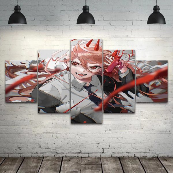Japan Anime Home Decor Chainsaw Man Canvas Prints Painting Poster Wall Modern Art Modular Pictures For 1 - Chainsaw Man Shop