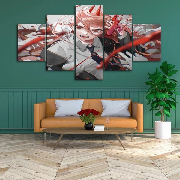 Japan Anime Home Decor Chainsaw Man Canvas Prints Painting Poster Wall Modern Art Modular Pictures For 3 - Chainsaw Man Shop