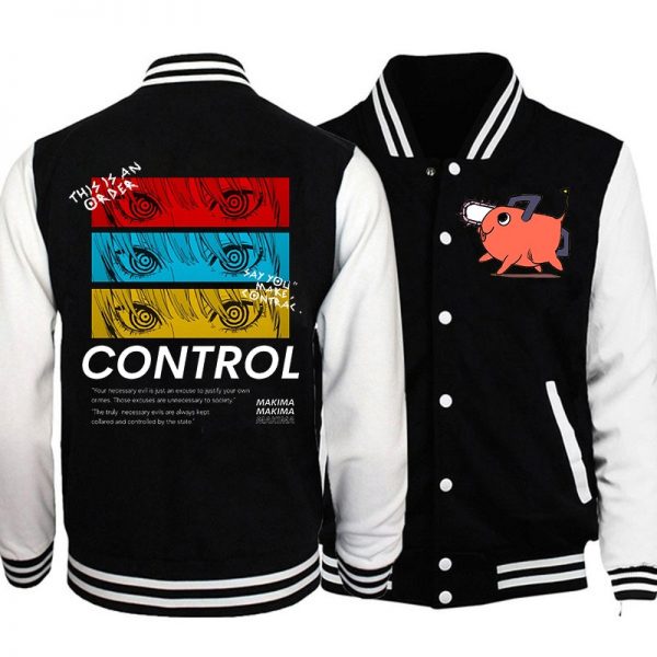 Control Makima Jacket Chainsaw Man Anime Clothes Japanese Streetwear Jackets Casual Long Sleeve Chainsaw Man Sweatshirts - Chainsaw Man Shop