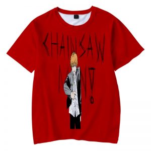 Chainsaw Man Chalking Casual T-shirts - Chainsaw Man Store CS1310