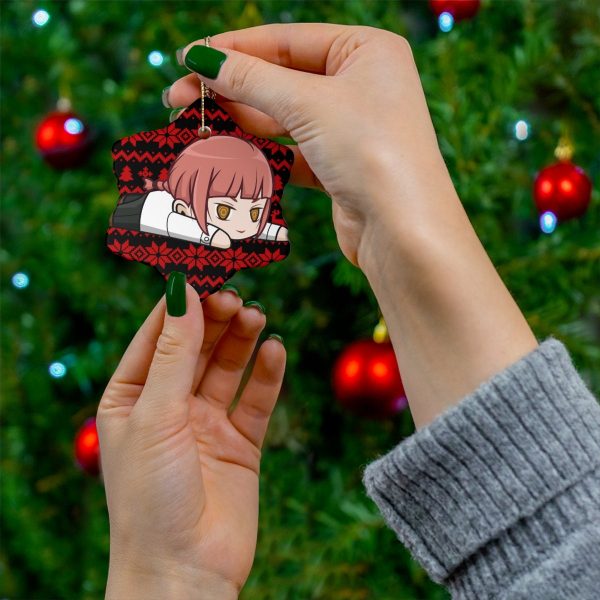 Makima Xmas - Chibi Anime Otaku Gift Kawaii - Holiday Ornaments V1